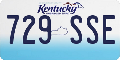 KY license plate 729SSE