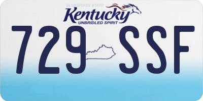 KY license plate 729SSF