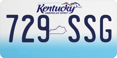 KY license plate 729SSG