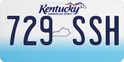 KY license plate 729SSH