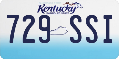 KY license plate 729SSI