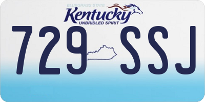 KY license plate 729SSJ