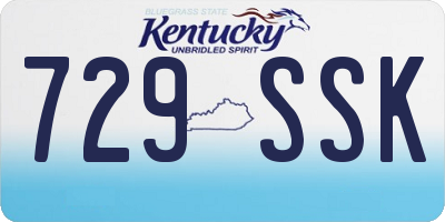 KY license plate 729SSK