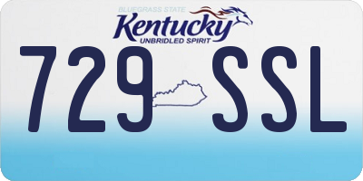 KY license plate 729SSL