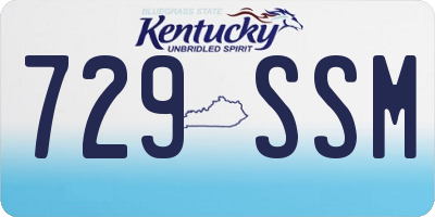 KY license plate 729SSM