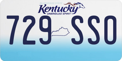 KY license plate 729SSO