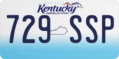KY license plate 729SSP