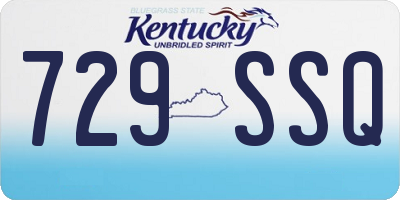 KY license plate 729SSQ