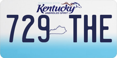 KY license plate 729THE