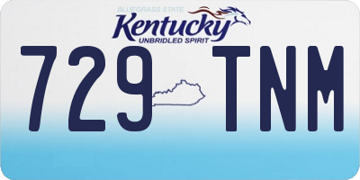 KY license plate 729TNM