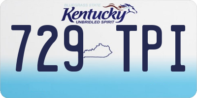 KY license plate 729TPI