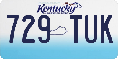 KY license plate 729TUK