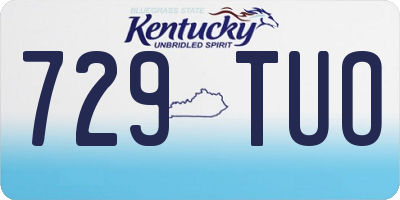 KY license plate 729TUO