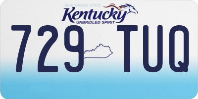 KY license plate 729TUQ