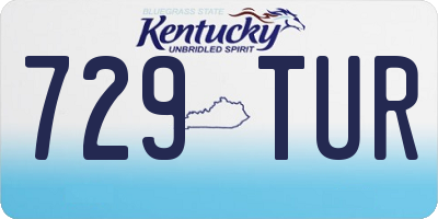 KY license plate 729TUR