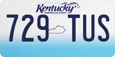 KY license plate 729TUS