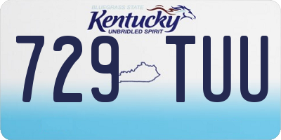 KY license plate 729TUU