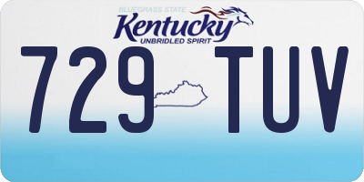 KY license plate 729TUV