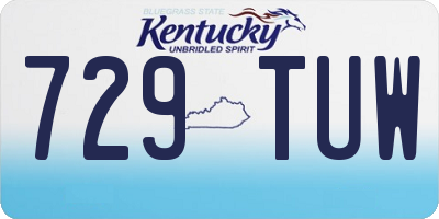 KY license plate 729TUW