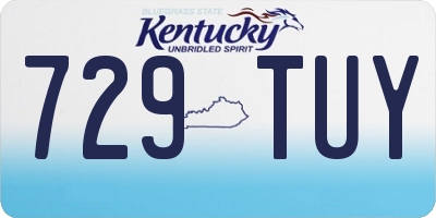 KY license plate 729TUY
