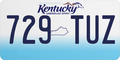 KY license plate 729TUZ