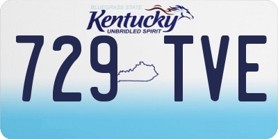KY license plate 729TVE