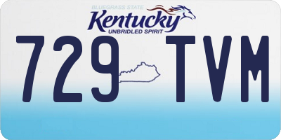 KY license plate 729TVM