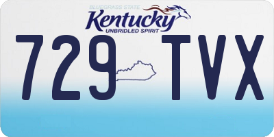 KY license plate 729TVX