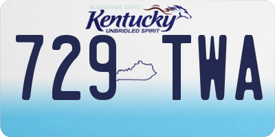 KY license plate 729TWA