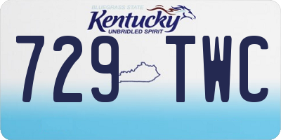 KY license plate 729TWC