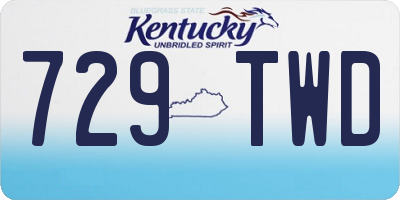 KY license plate 729TWD