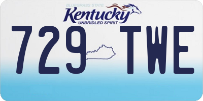 KY license plate 729TWE