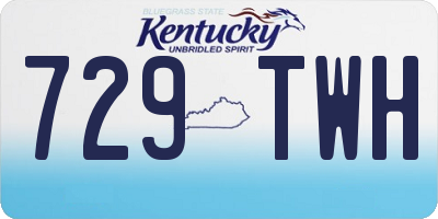 KY license plate 729TWH