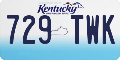 KY license plate 729TWK