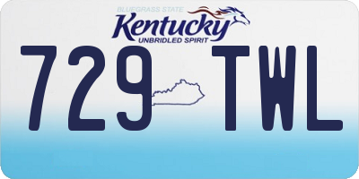 KY license plate 729TWL