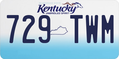 KY license plate 729TWM