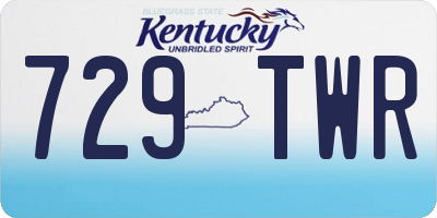 KY license plate 729TWR