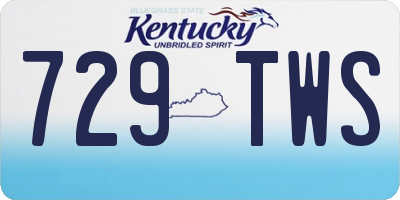 KY license plate 729TWS