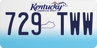KY license plate 729TWW