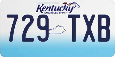 KY license plate 729TXB
