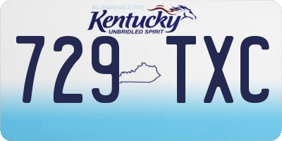 KY license plate 729TXC