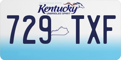 KY license plate 729TXF