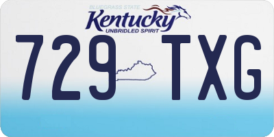 KY license plate 729TXG