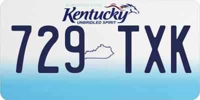 KY license plate 729TXK