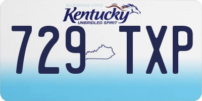 KY license plate 729TXP