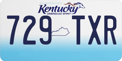 KY license plate 729TXR