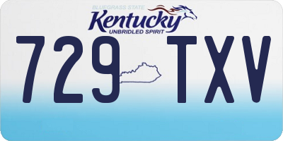 KY license plate 729TXV