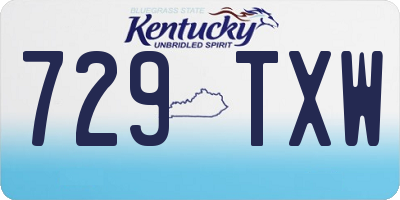 KY license plate 729TXW