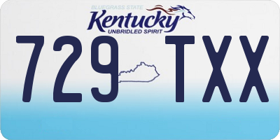 KY license plate 729TXX