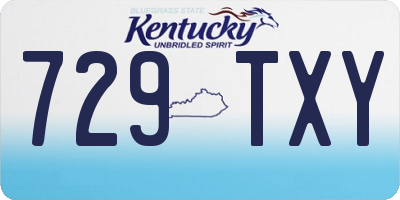 KY license plate 729TXY